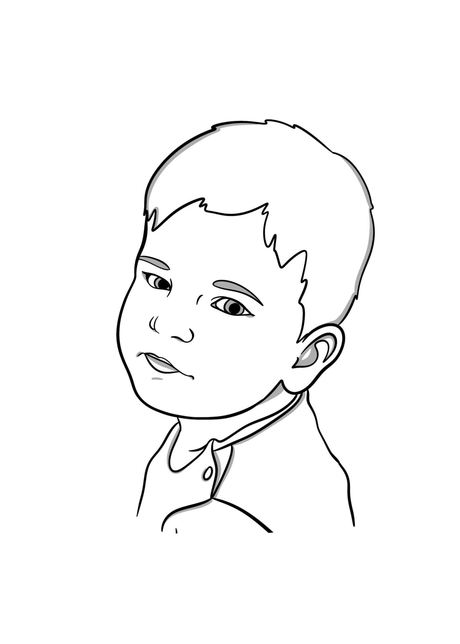 Lineart plakat i ramme